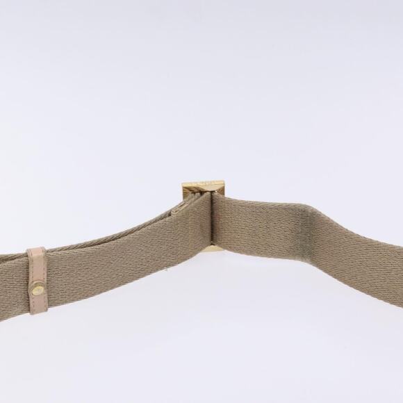 FENDI Zucchino Canvas Shoulder Bag Beige Gold - Picture 8 of 13